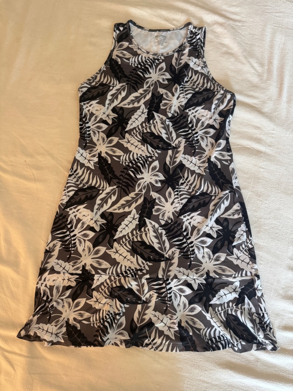 Reel Legends Brown, Cream & Black Tropical Mini Dress